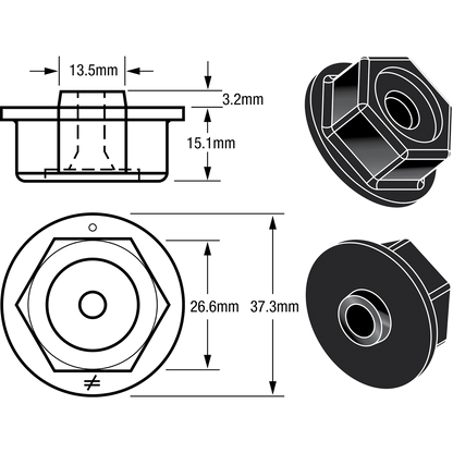 Simpson Strong-Tie Black Hex Head Decorative Washer, Corrosion Resistant, Carbon Steel