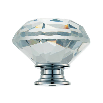 Taskmaster 40mm Crystal Knobs 4 Pack - Easy Install, Contemporary Design, Transparent