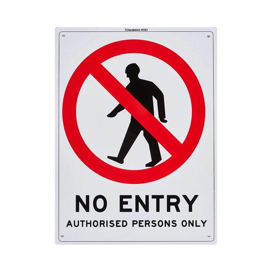Sandleford No Entry Sign 300x225mm, UV Resistant, Polypropylene, Outdoor Use