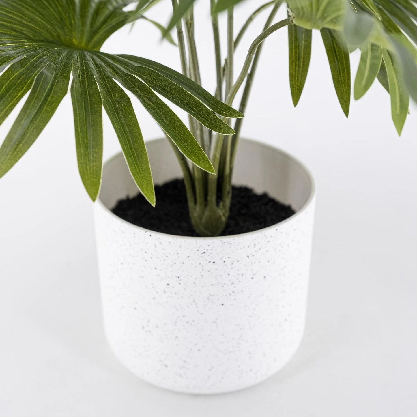 UN-REAL 45cm Artificial Fan Palm - Maintenance-Free Indoor Decor, Realistic & Stylish