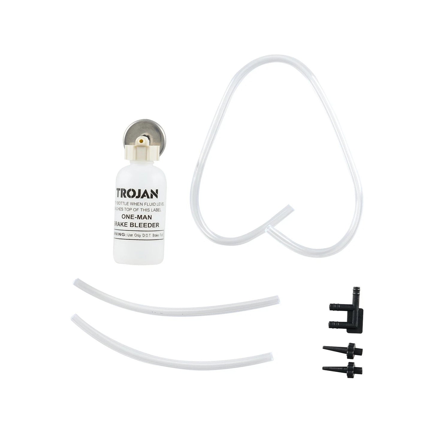 Trojan One Person Brake Bleeder Kit with Magnet & Lifetime Warranty for Easy DIY Maintenance