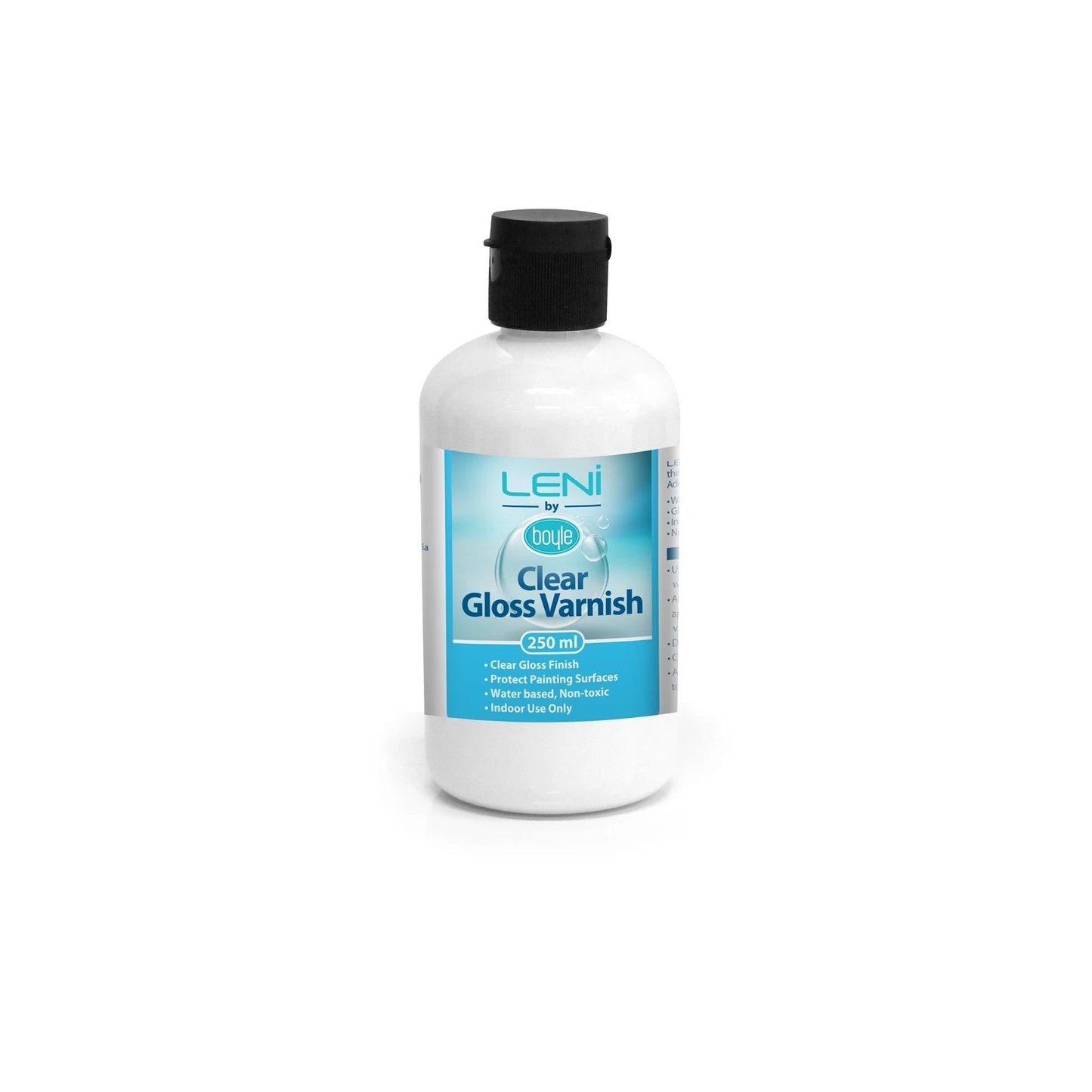 Boyle 250ml Clear Gloss Varnish - Protects & Enhances Artwork, Non-Toxic, Fast Drying