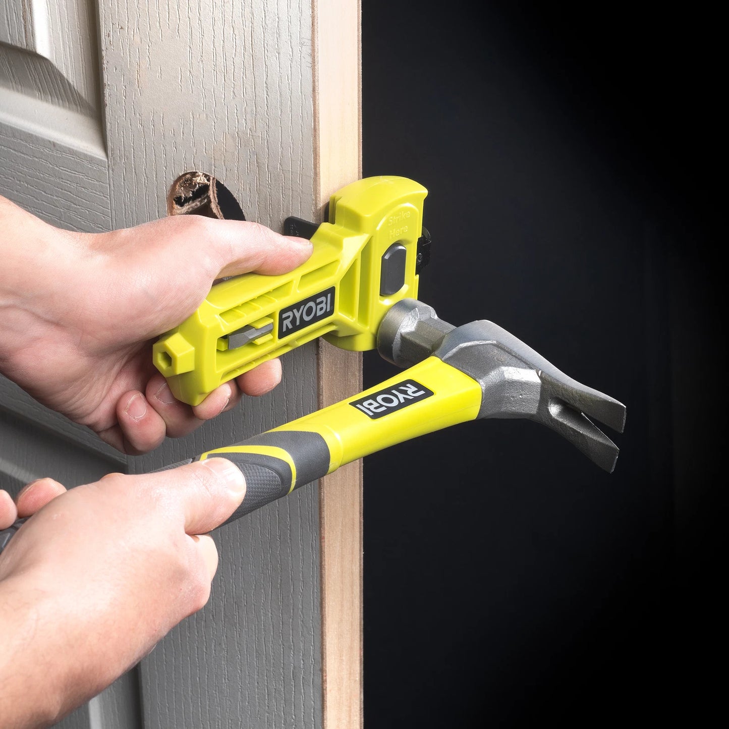 Ryobi Door Latch Kit - No Measurements, 90-Degree Fence, Versatile Chisel, All-in-One Design