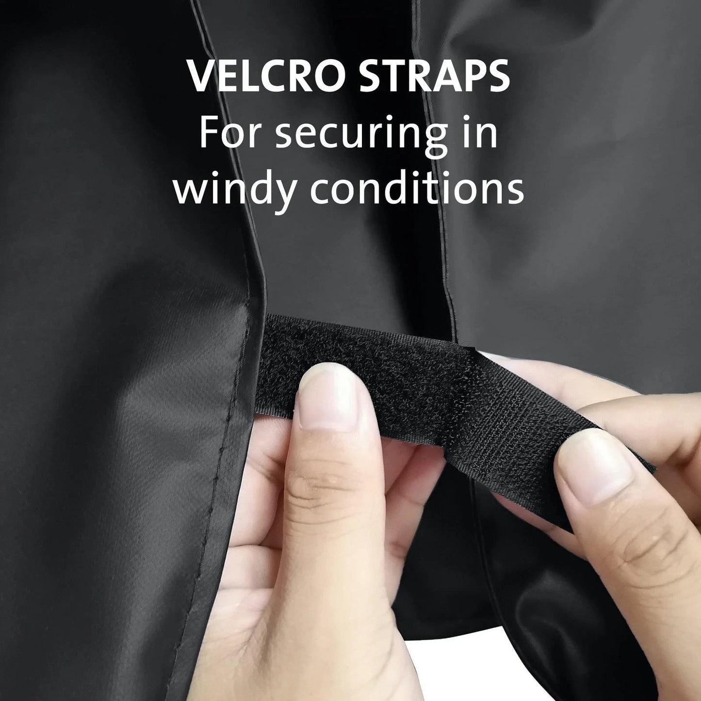 Jumbuck Black 2-3 Burner Hooded BBQ Cover, UV & Water Resistant, Secure Fit, 127x90x65cm