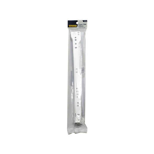 Syneco White 350mm Drawer Slides Pair - Durable, Easy Install, Powder Coated Finish