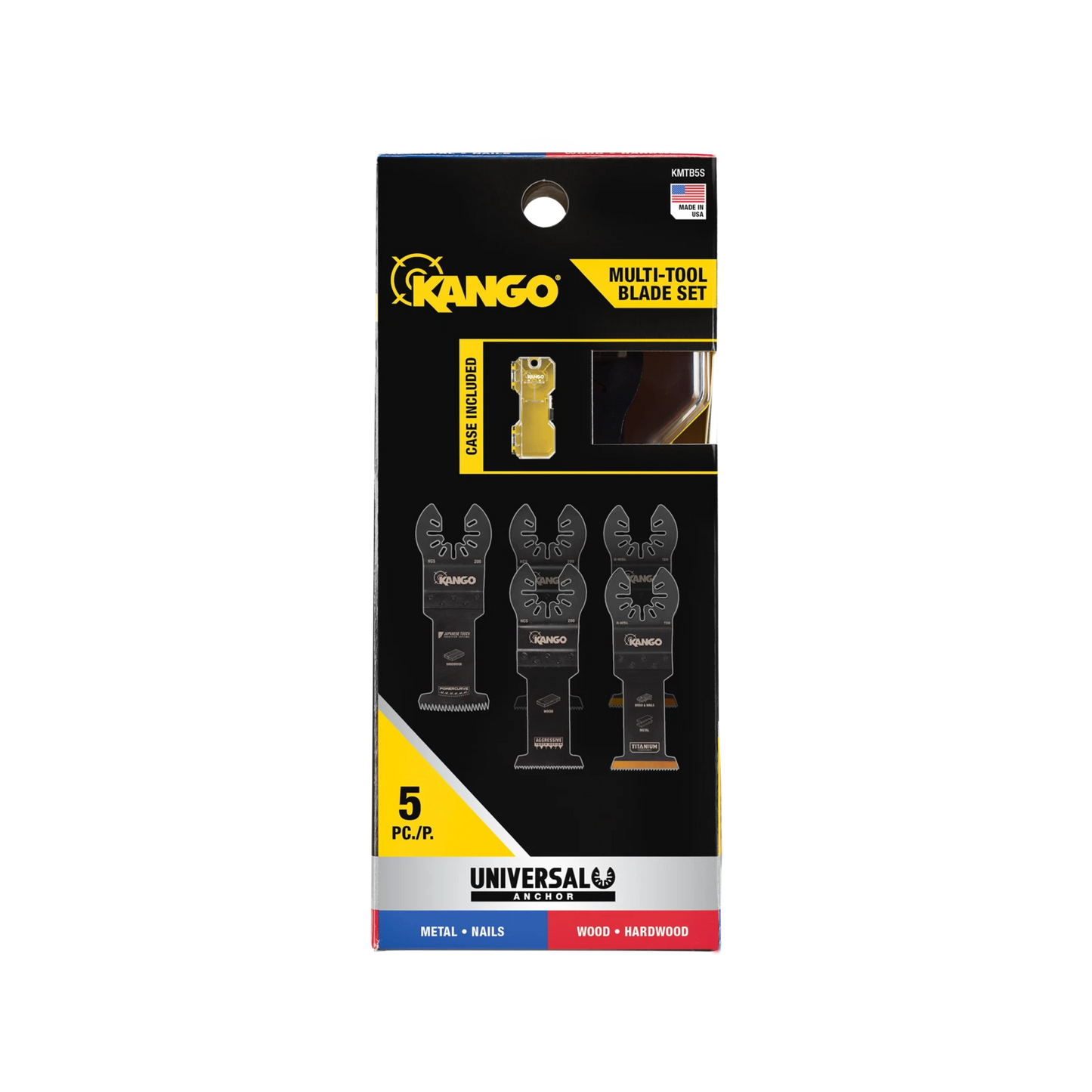 Kango 5 Piece Multi Tool Blade Set - Japanese Tooth, TiN Coated, HCS, USA Made