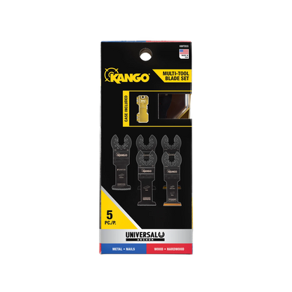 Kango 5 Piece Multi Tool Blade Set - Japanese Tooth, TiN Coated, HCS, USA Made