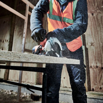 AEG 18V 165mm Circular Saw - Left Hand Blade, Dust Port, Ergonomic Handle, Skin Only