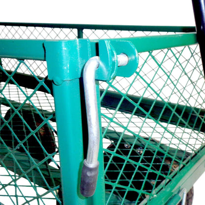 Saxon Steel Mesh Garden Cart, 250kg Capacity, Removable Sides, Pneumatic Tyres