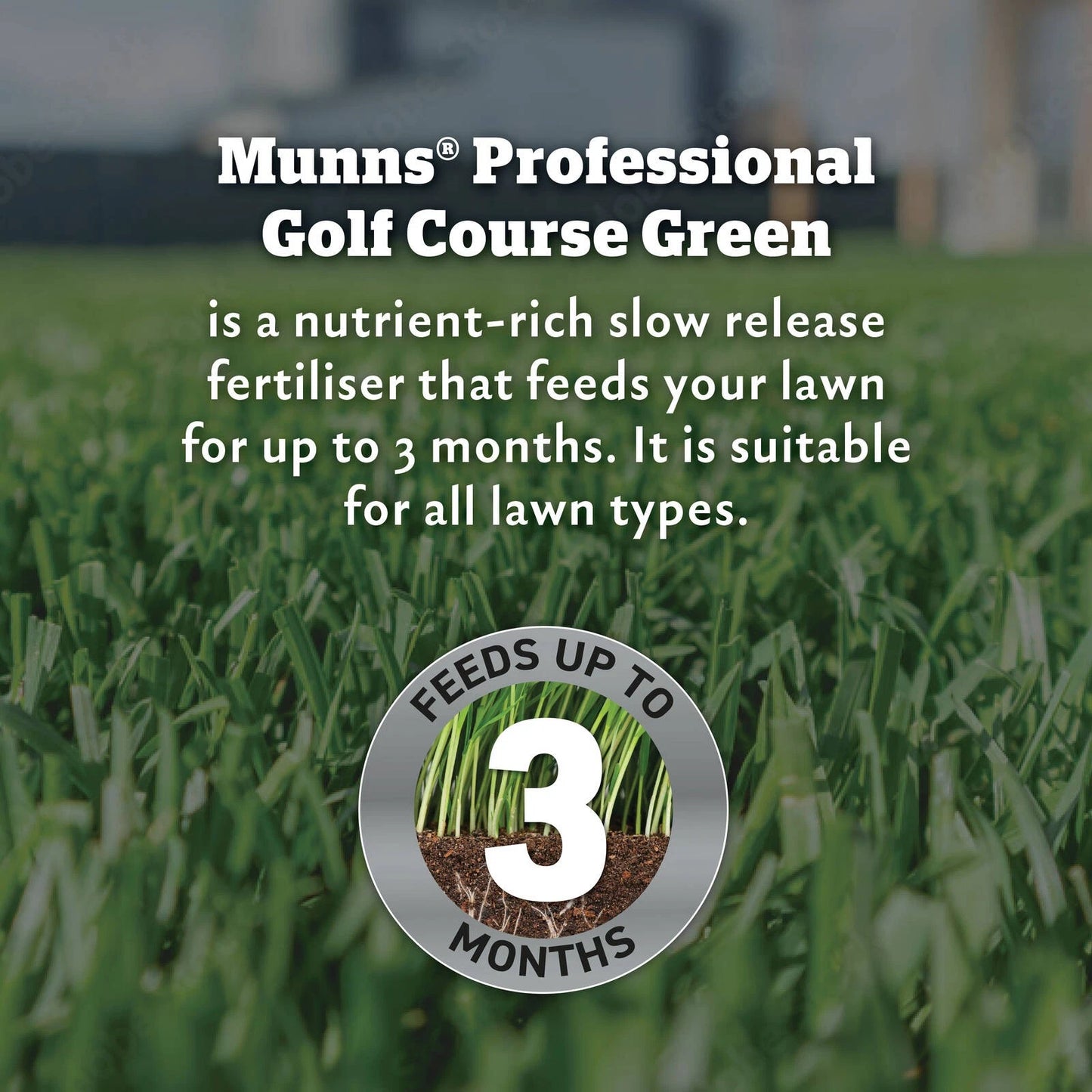 Munns 2.4L Golf Course Green Lawn Fertiliser Hose-On, Slow Release, All Lawn Types