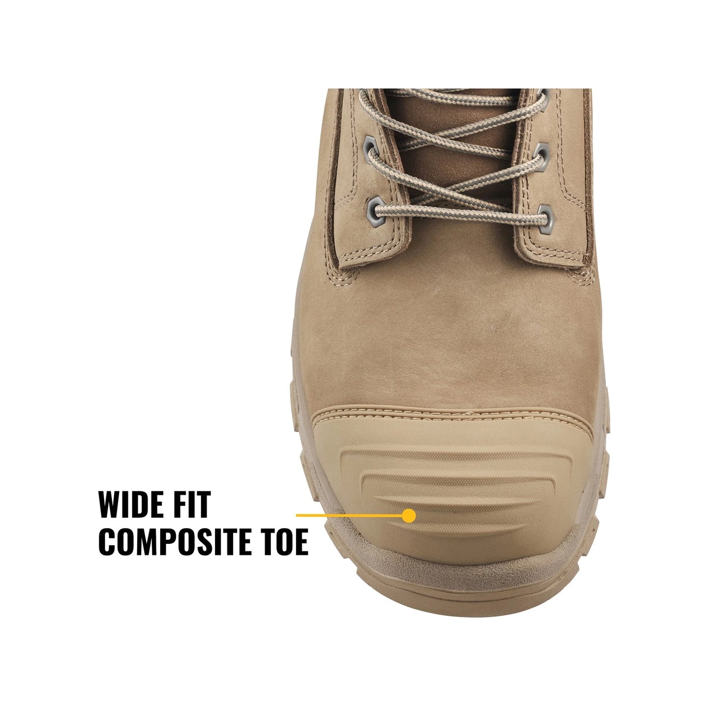 DeWALT Size 9 Stone Apex Safety Work Boot, Slip-Resistant, Composite Toe, Nubuck Leather