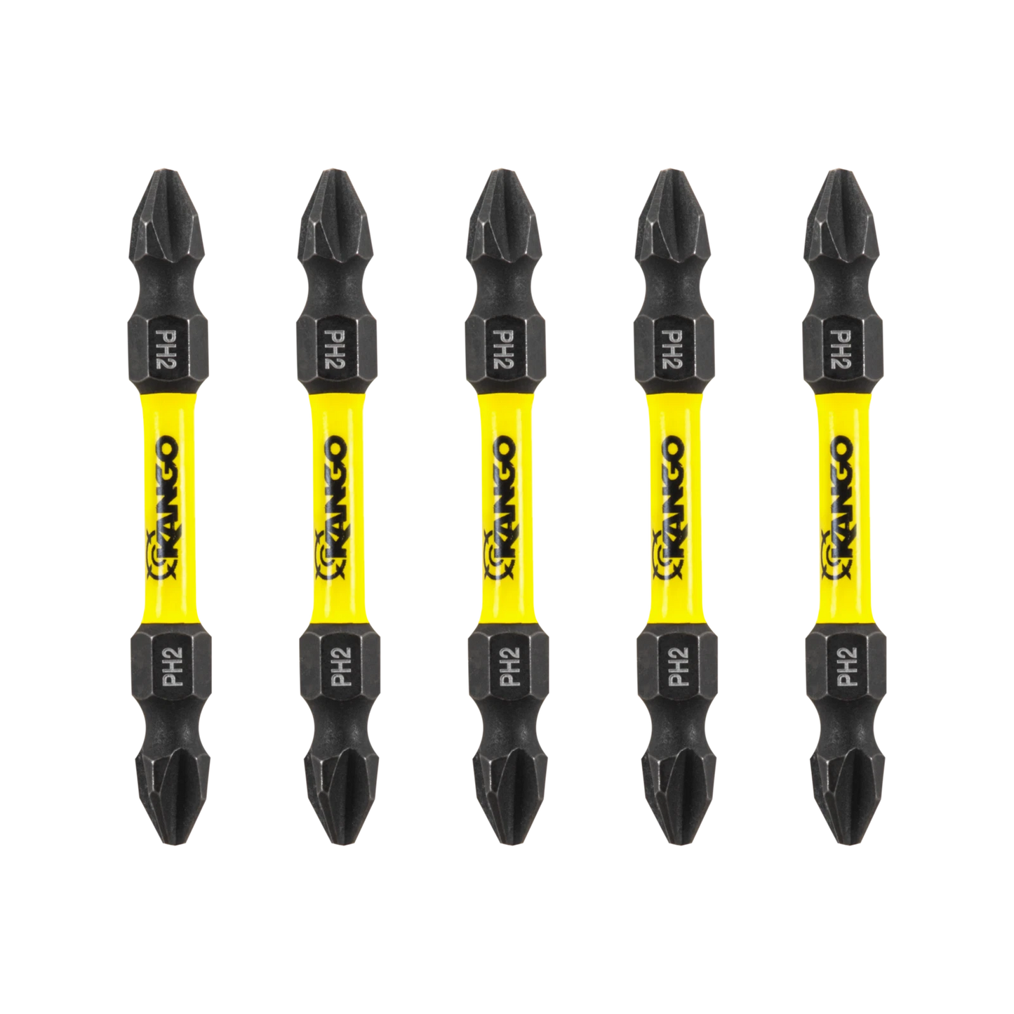 Kango HyperTorque™ Double-Ended PH2 59mm Impact Driver Bits 5 Pack, Magnetic Tips, High-Torque