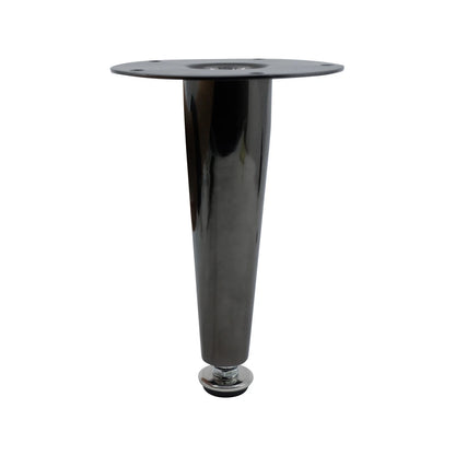 Adoored 150mm Black Nickel Tapered Metal Furniture Leg - Easy Install, Modern Design
