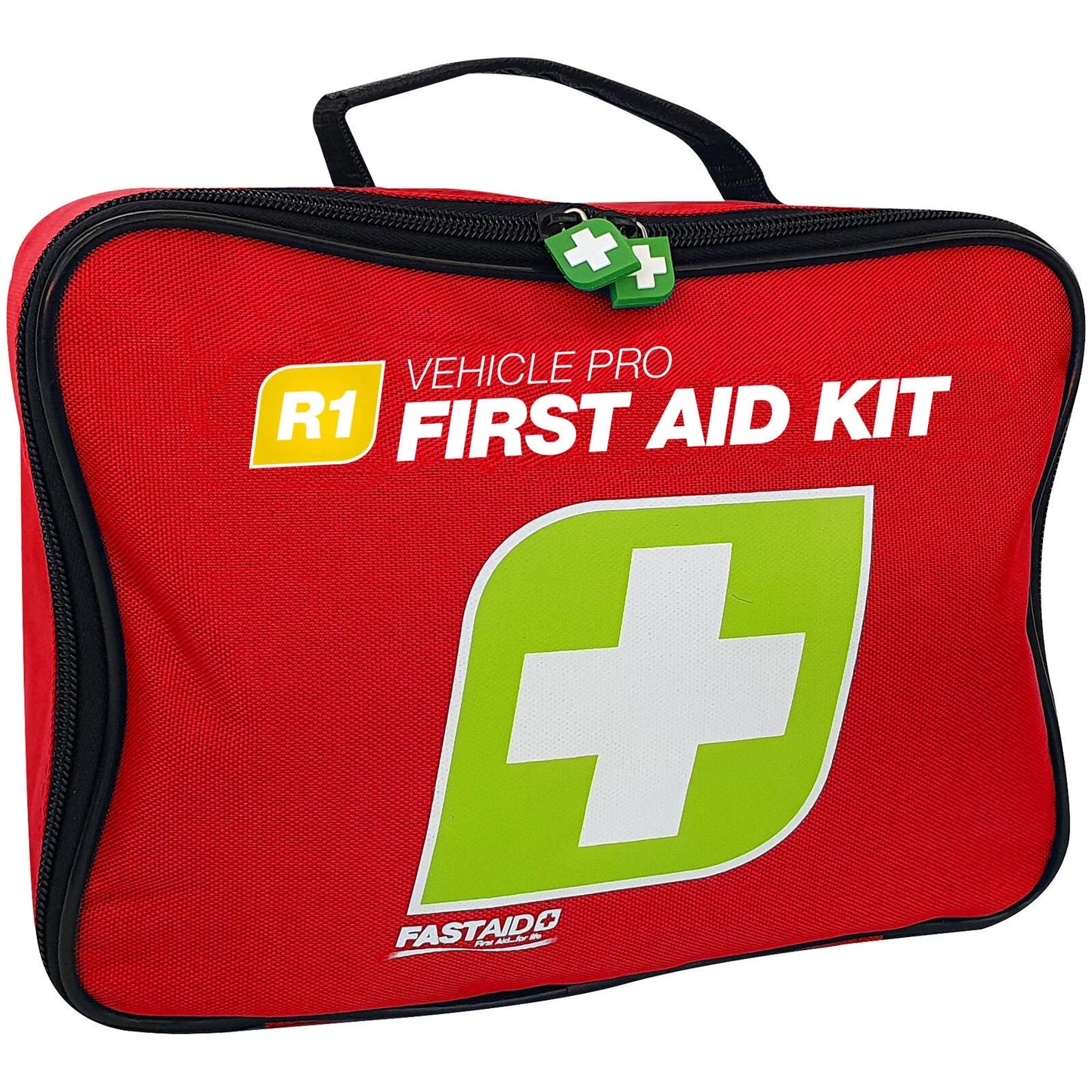 FastAid R1 Vehicle Pro First Aid Kit, WHS Compliant, Portable Red Soft Pack, 175 Pieces