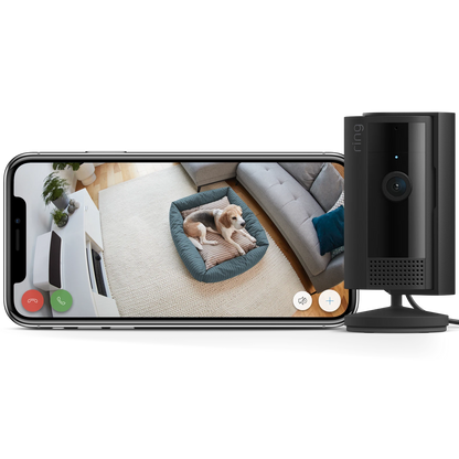 Ring Black 2nd Gen Indoor Camera, 1080p HD, Motion Alerts, Two-Way Talk, Night Vision