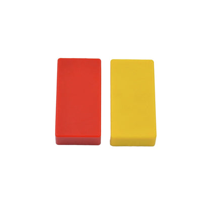 Everhang Double-Sided Yellow & Red Magnets 2 Pack - Strong PVC Coating, Versatile Use