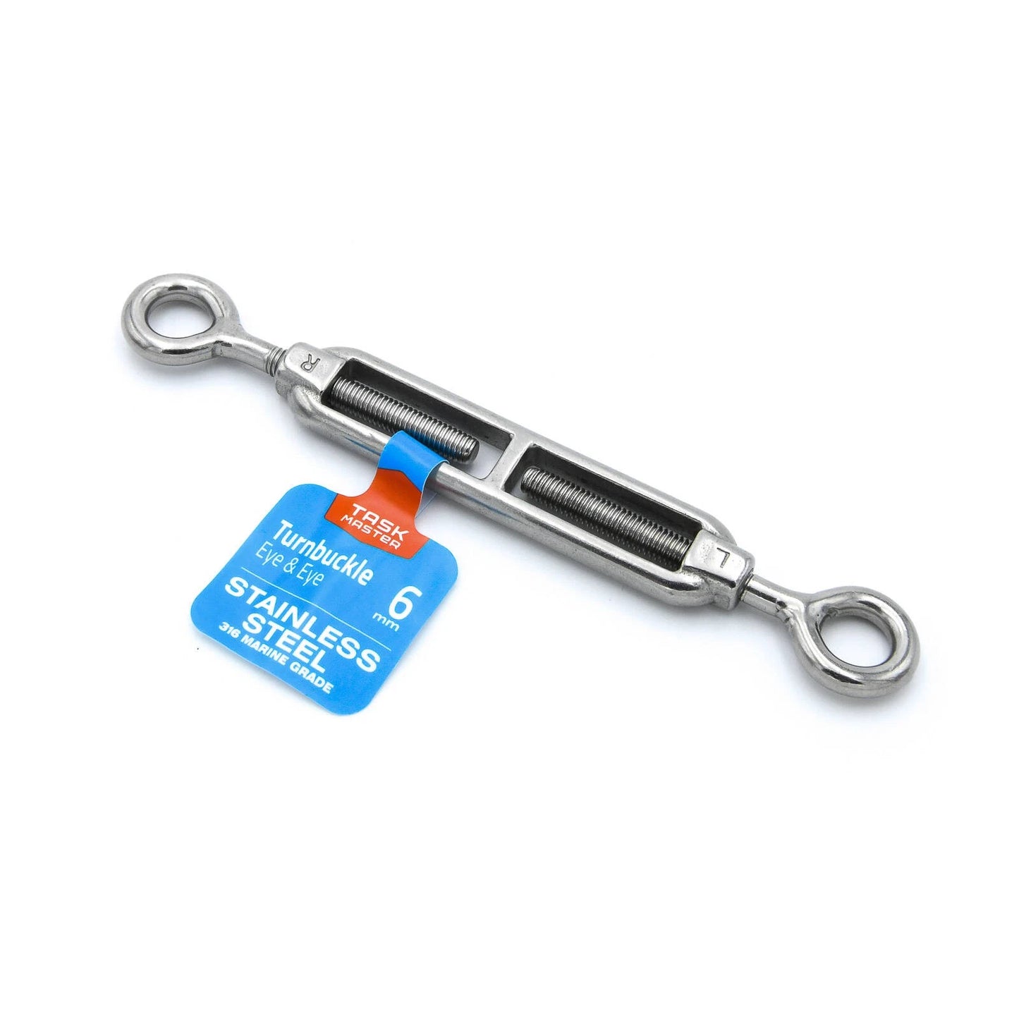Taskmaster 6mm Stainless Steel Eye and Eye Turnbuckle for Rigging and Tensioning