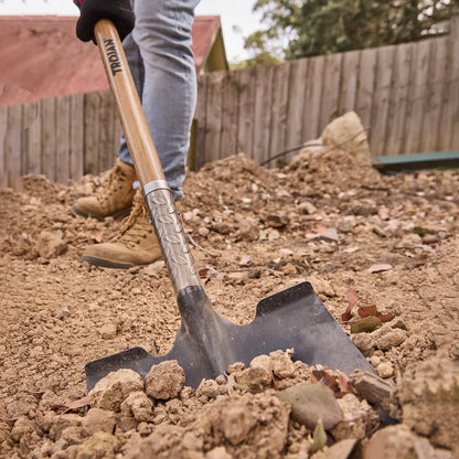 Trojan Round Mouth Shovel Long Handle Carbon Steel Blade Lifetime Guarantee