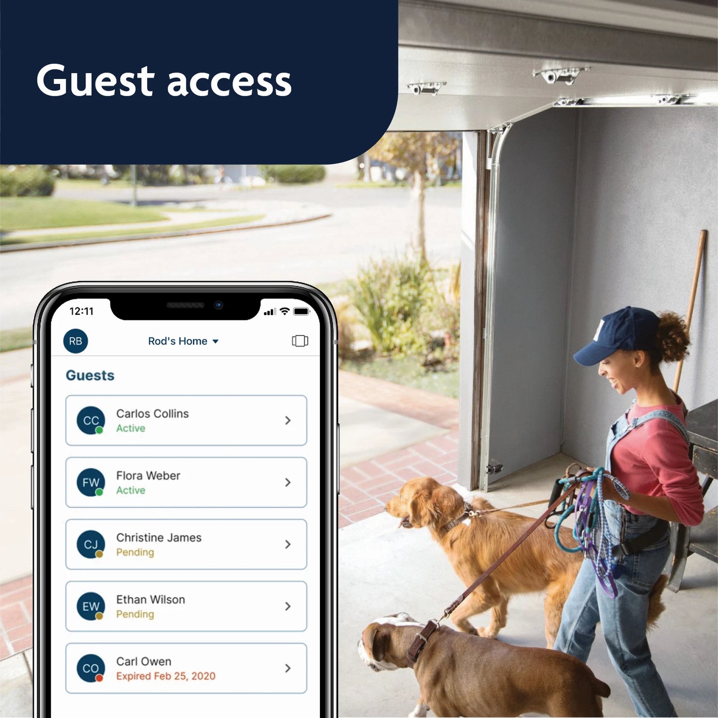 Chamberlain MyQ Smart Garage Door Opener Kit with Remote Control & Safety Features