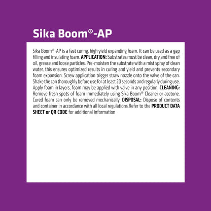 Sika 500ml Expanding Foam Filler, Paintable, Indoor/Outdoor Use, Quick Curing
