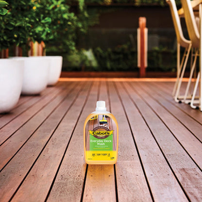 Cabot's 1L Everyday Deck Wash, Water-Based, UV Resistant, Satin Finish, 60m² Coverage