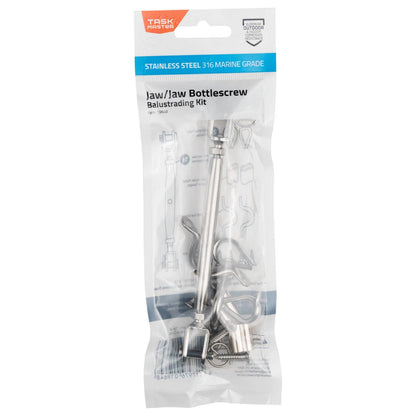 Taskmaster 5mm 316 Stainless Steel Jaw/Jaw Bottlescrew Kit for Balustrades & Shade Sails