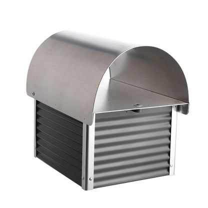 Sandleford Woodland Grey Post Mount Letterbox, Galvanised Steel, Easy Install, Stylish Design