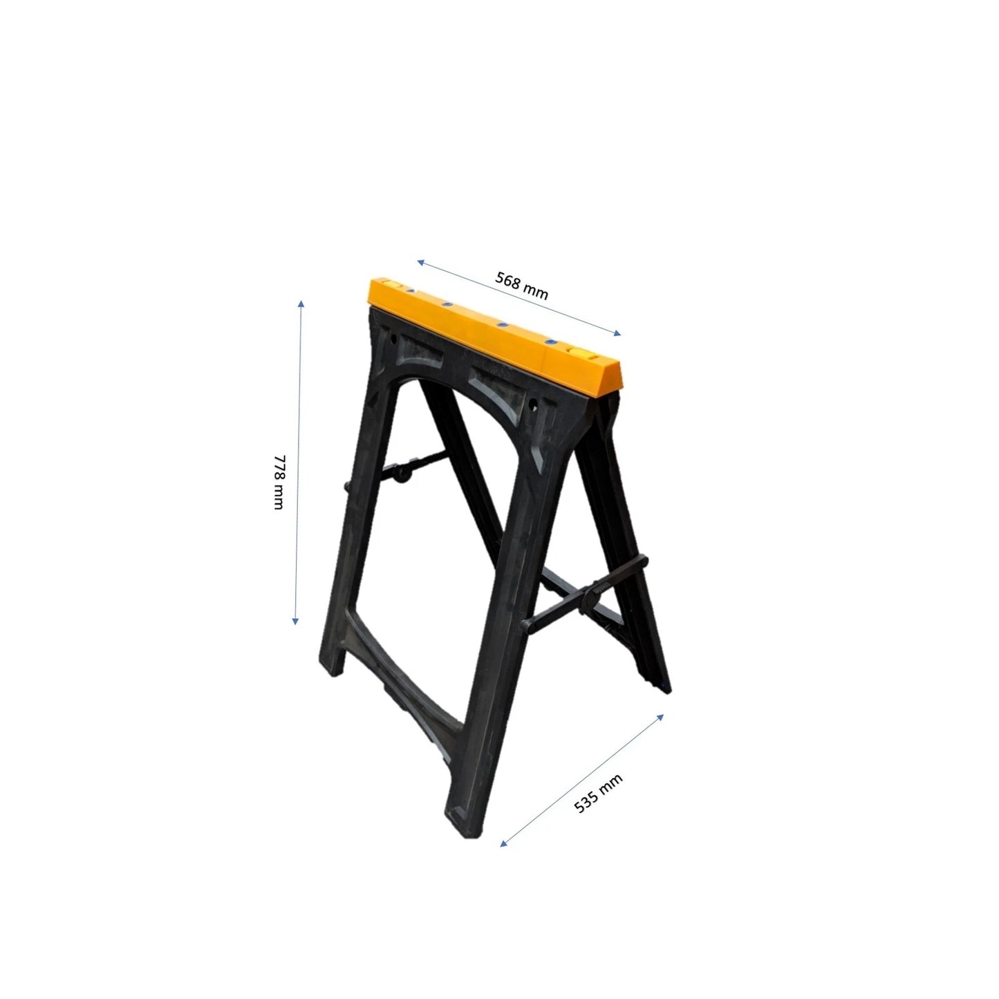 Craftright Folding Saw Horse 2-Pack, 150kg Capacity, Lightweight Polypropylene, Collapsible