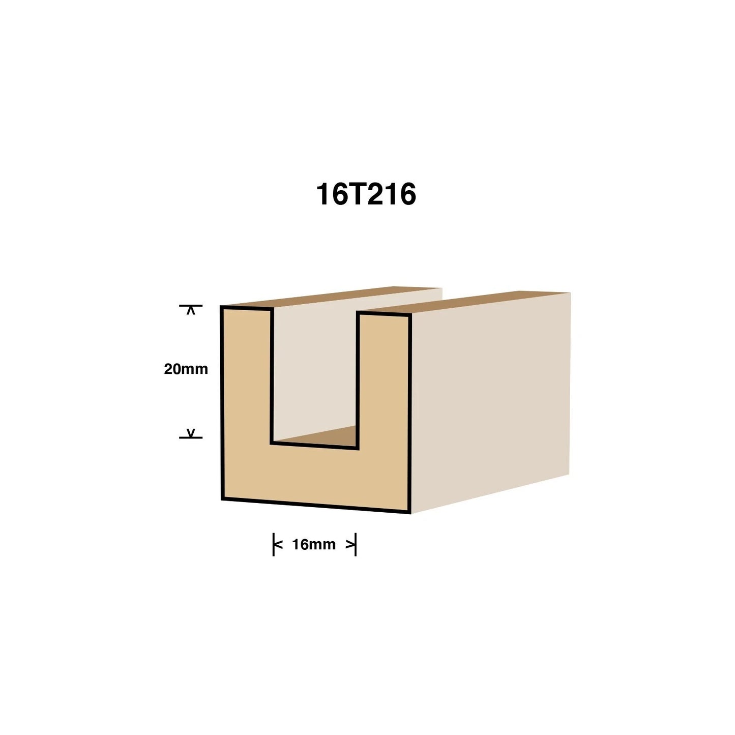 Ultra Tungsten Carbide 6.4 x 16mm Straight Router Bit for Standard Routers