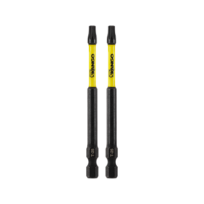 Kango HyperTorque™ TX25 89mm Impact Driver Bit 2 Pack, Magnetic Tip, Torsion Zone