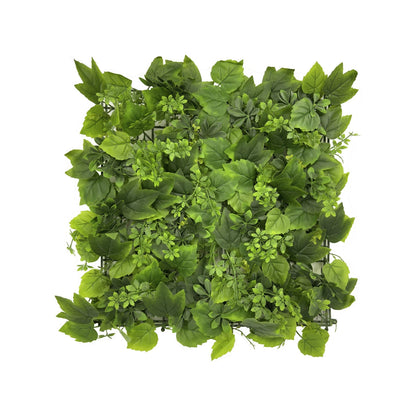 UN-REAL Artificial Hedge Tile 50x50cm Mixed Ivy Leaves UV-Treated Indoor Outdoor
