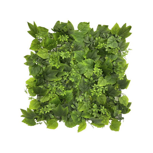 UN-REAL Artificial Hedge Tile 50x50cm Mixed Ivy Leaves UV-Treated Indoor Outdoor
