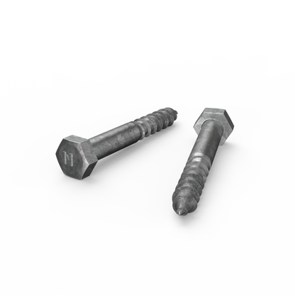 ZENITH M10 x 75mm Galvanised Hex Head Coach Screws - Rust Resistant, Heavy-Duty Timber Fastening