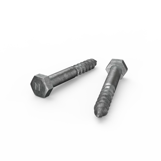 ZENITH M10 x 75mm Galvanised Hex Head Coach Screws - Rust Resistant, Heavy-Duty Timber Fastening