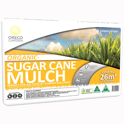 Oreco Sugar Cane Mulch 26m² - Moisture Retention, Weed Suppression, Eco-Friendly