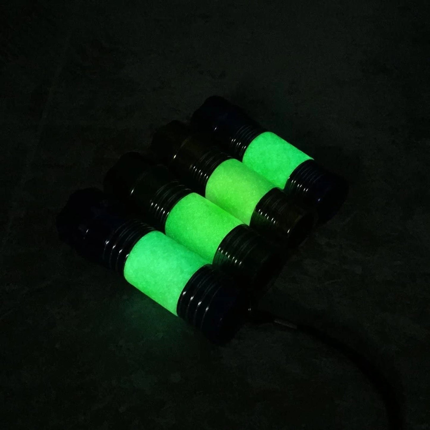 Click Glow In Dark Flashlight 4 Pack - LED, Glow Handle, 45 Lumens, 12 AAA Batteries Included