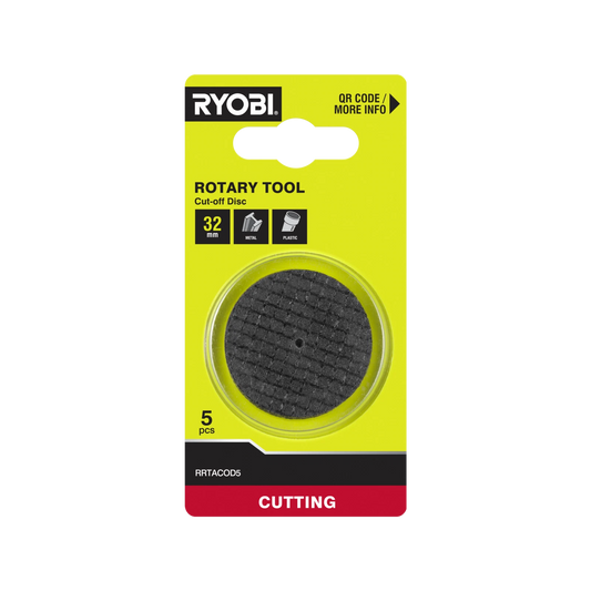 Ryobi 32mm Cutting Disc 5 Pack for Metal & Plastic, 35,000 RPM, Compact & Durable