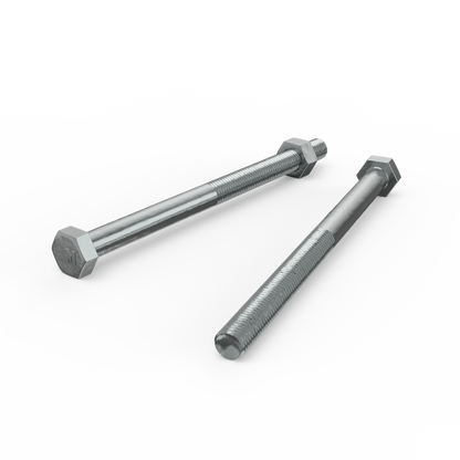 ZENITH M10 x 150mm Zinc Plated Hex Head Bolts & Nuts, Indoor Use, AS Compliant