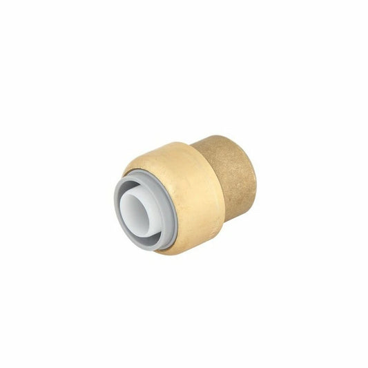 SmarteX P 20mm Push Fit Brass PEX Cap, No Soldering, Potable Water Approved