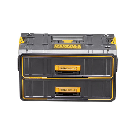 DeWALT TOUGHSYSTEM 2.0 2x Drawer Tool Box with Secure Latches & Side Handles