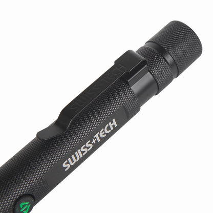 SWISS+TECH Rechargeable Pen Light 100lm, Aluminum, Multiple Modes, Water & Impact Resistant
