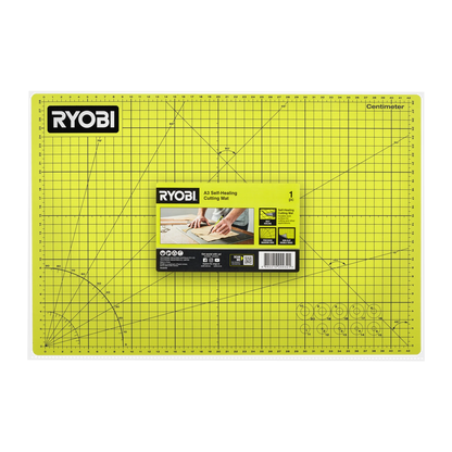 Ryobi A3 Self-Healing Cutting Mat - Durable, Non-Slip, Accurate Measurements