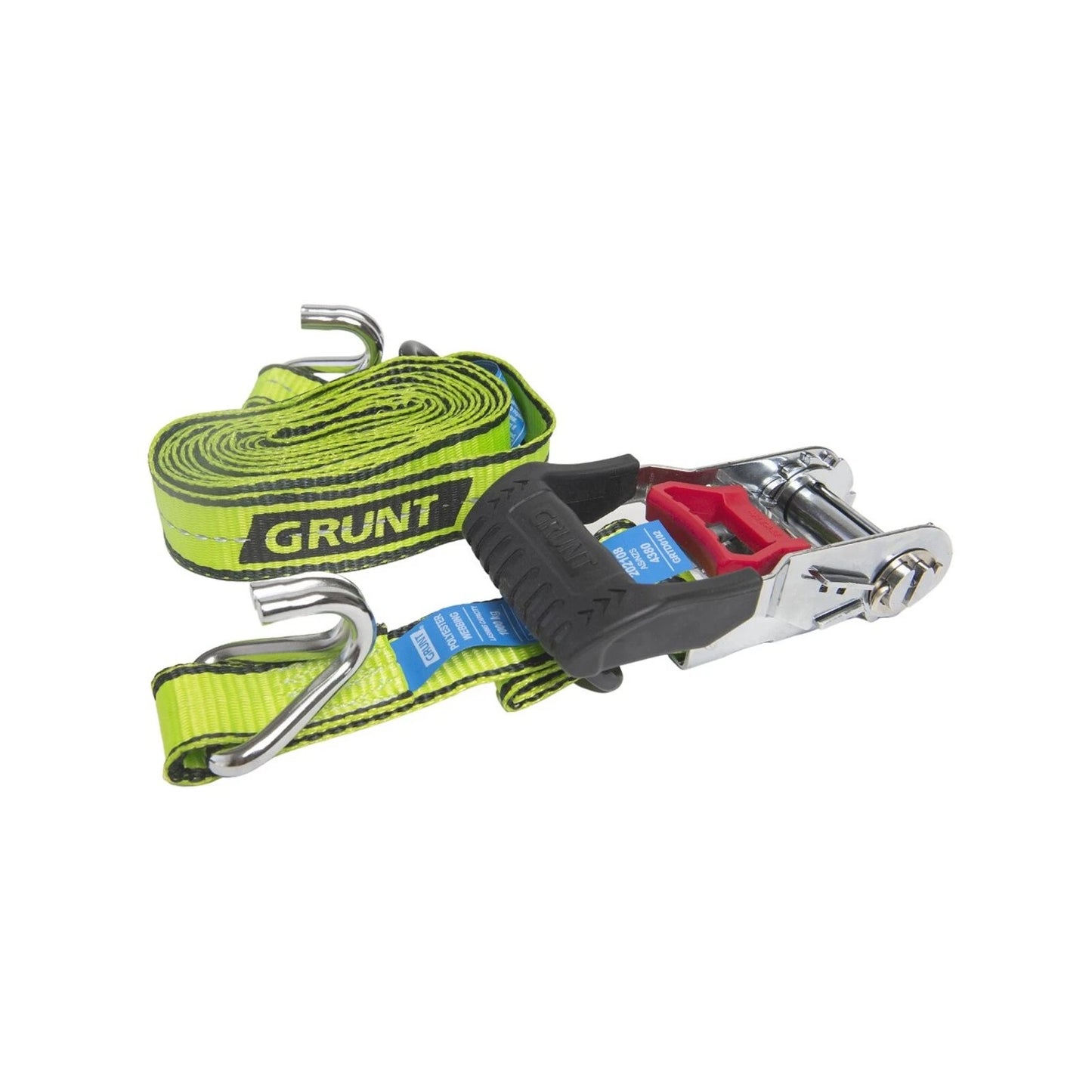 Grunt Pro 38mm x 4m Reflecta Ratchet Tie Down 2 Pack - Durable & Safe Load Securing