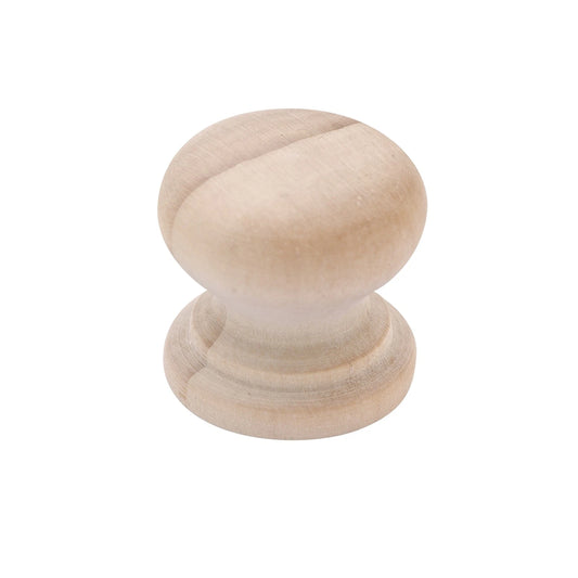 Prestige 26mm Raw Pine Mushroom Knob - Timeless Design, Easy Install, Unlacquered Finish