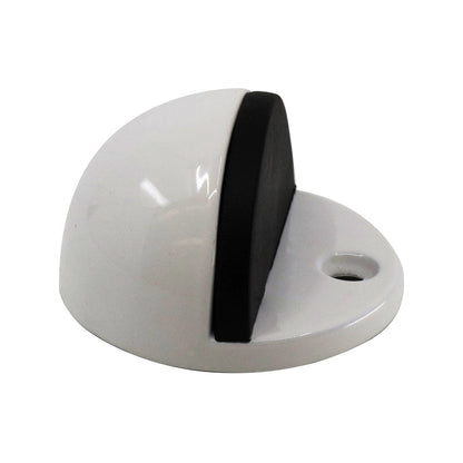 Adoored White Half Moon Cushion Door Stop - Durable, Non-Marking, Easy Install, Modern Design