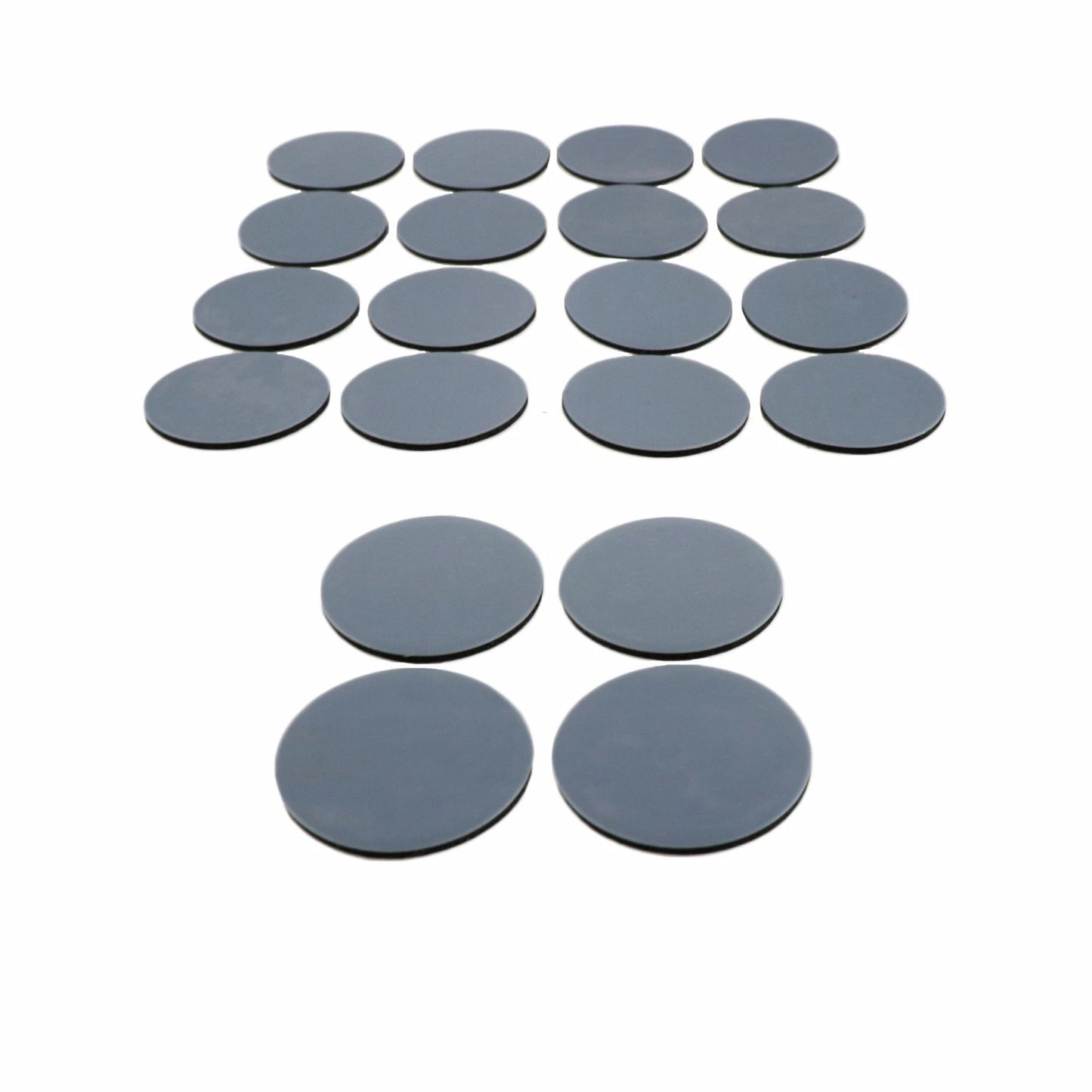 Surface Gard 25mm Round Self Adhesive Sliders, 20 Pack, PTFE, Grey, Easy Install