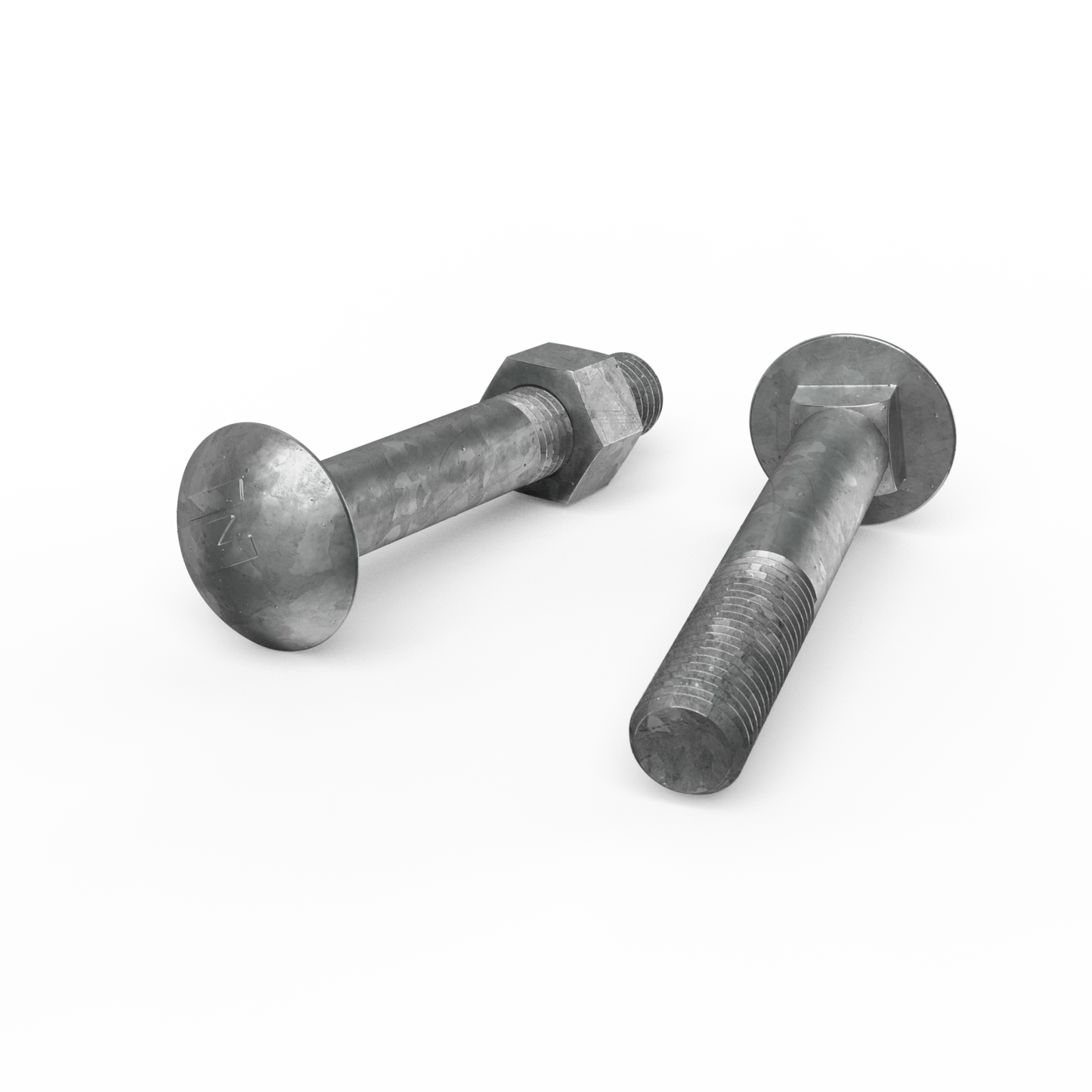 ZENITH M16 x 100mm Galvanised Cup Head Bolts & Nuts, Corrosion Resistant, AS Compliant