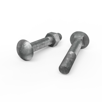 ZENITH M16 x 100mm Galvanised Cup Head Bolts & Nuts, Corrosion Resistant, AS Compliant