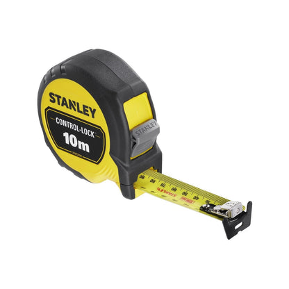 Stanley 10m Control Lock Tape Measure, Ergonomic, Double-Sided, Magnetic, BladeArmor® Coating
