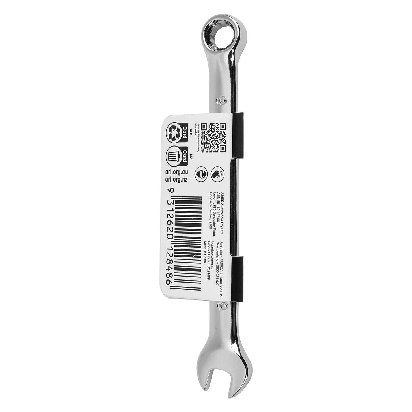 Trojan 6mm Combination Spanner - Chrome Vanadium, 12 Point Ring, Lifetime Warranty
